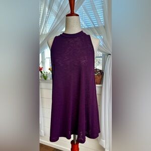 Express semi-sheer purple sleeveless tank top. 
Size: Large